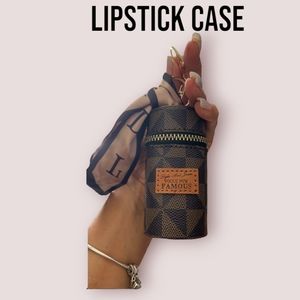 Lipstick Keychain Case Holder
